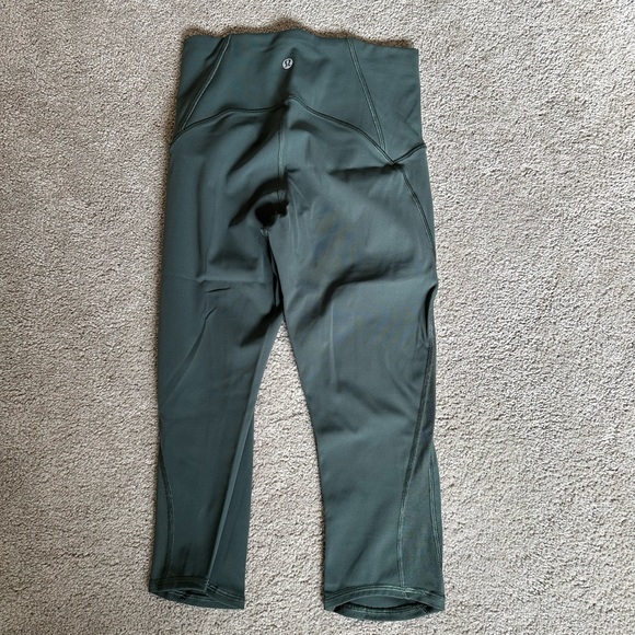 Lululemon Train Times Crop (17") Dark Forest green 4 - Picture 9 of 12